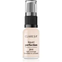 Claresa Liquid Perfection 2In1 Concealer & Foundation With Matte Finish Liquid 101 Light 18G (Light)