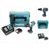 Makita DDF 458 RM1J Perceuse-visseuse sans fil 18 V, 91 Nm + 1x Batterie 4,0 Ah + Chargeur + Coffret Makpac