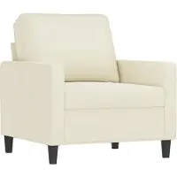 vidaXL Sessel Creme 60 cm Samt