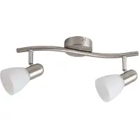 Rabalux Soma plafonnier IP20 chromé satiné plafonnier classique à deux points blanc