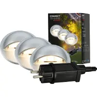 Briloner CONNECT TO SHINE Kit de d marrage teck avec lot de 3 spots LED encastrables au sol, IP65