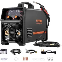 Vevor Poste de soudage MIG , poste de soudage MIG à synergie 200 A, poste de soudage multiprocédés 4 en 1 gaz MIG/Flux Core-MIG/Stick/Lift-TIG