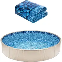 Vevor bâche de piscine ronde, diamètre 549 x 147 cm, bâche en vinyle à recouvrement d'épaisseur standard, convient aux piscines hors sol avec une hauteur de paroi de 137 cm