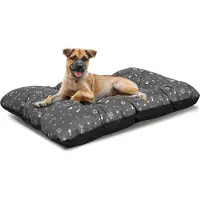AIO Factory Coussin pour lit de chien PRESTIGE 120x80 cm imperméable os argenté