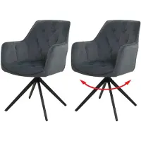 Mendler Chaise de salle à manger -L80 (lot de 2)