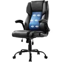 Vevor Fauteuil de direction Chaise de bureau Chaise pivotante à haut dossier, soutien lombaire et accoudoirs rabattables avec inclinaison et hauteur pour le travail, les études, le divertissement
