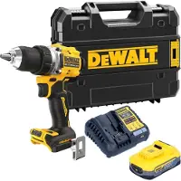 DeWalt DCD 800 H1T Perceuse-visseuse sans fil 18 V 90 Nm Brushless + 1x batterie Powerstack 5,0 Ah + chargeur + TSTAK