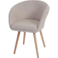 Generique Chaise de salle à manger Malmö T633 tissu, crème/gris