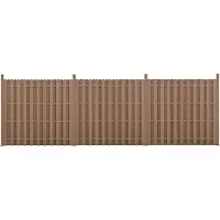 Neu.holz Clôture de jardin WPC Protection visuelle Protection contre le vent Clôture à lamelles 562x185cm Brun []