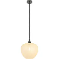 Globo Lighting Suspension anthracite Maxy avec verre blanc Ø 29cm
