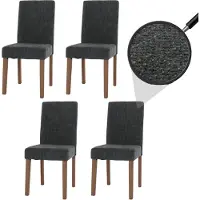 MCW Chaise de salle à manger Littau Chenille (lot de 4)