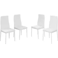 Vicco Chaise de salle à manger Grand Blanc 42.5x48cm Lot de 4, Model 51771