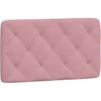vidaXL Coussin de tête de lit rose 80 cm velours