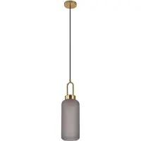 Ebuy24 Luton lampe pendentif Ø13cm enfumé verre.