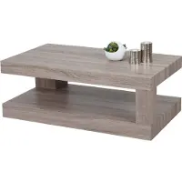 Mendler Table basse de salon MENDLER HWC-A32, structure 3D MVG 40x110x60cm aspect chêne foncé