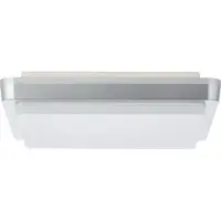 Brilliant Plafonnier d'extérieur LED intemporel DEVORA en argent | Utilisable également comme applique murale | 28 x 28 cm | 12W 1500 lumens 3000 Kelvin | Plastique | IP65