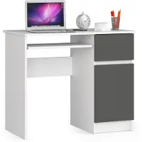 Akord Bureau Scandinave PIKSEL PK Blanc Graphite Droit