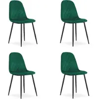 Leobert Chaise ASTI - velours vert foncé x 4