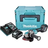 Makita GA 041 GM101 Meuleuse d'angle sans fil 40 V max. 125 mm X-LOCK Brushless + 1x batterie 4,0 Ah + chargeur + Makpac