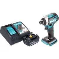 Makita DTD 154 RF1 Clé à choc sans fil 18 V 175 Nm 1/4" Brushless + 1x batterie 3,0 Ah + chargeur