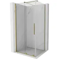 Mexen Velar paroi de douche coulissante 130 x 90 cm, Transparent, or - 871-130-090-01-50