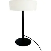 Dyberg Larsen Lampe de table, lampe de chevet, lampe de bureau, lampe de lecture LED, Calix noir / blanc
