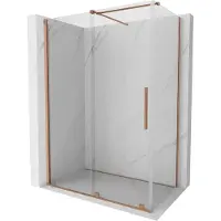 Mexen Velar cabine de douche à enrouler 150 x 85 cm, Transparent, cuivre brossé - 871-150-085-01-65