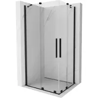 Mexen Velar Duo cabine de douche coulissante 100 x 90 cm, transparent, noir - 871-100-090-02-70