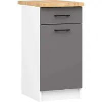 Akord Armoire Oliwia Avec Plan De Travail Blanc/Gris Graphite 46X40X85