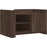 vidaXL Table basse marron imitation chêne 80x50x50 cm Bois composite