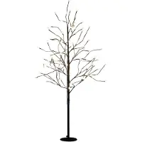 Luca Lighting Luca Arbre à lumière avec éclairage LED blanc classique - H150 x Ø80 cm - Métal - Noir
