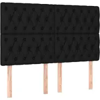 vidaXL Têtes de lit 4 pièces noir 80x7x78/88 cm Tissu