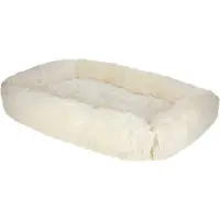 Kerbl Kuschelbett Fluffy (Farbe creme, L x B x H 100 x 70 x 22 cm) 80444