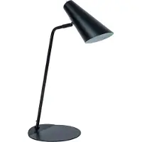 Dyberg Larsen Lampe de table, lampe à poser, lampe de chevet, lampe de bureau, lampe de lecture LED, Noa noir