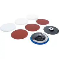 Bgs Jeu de disques de ponçage et de polissage Ø 180 mm 8 pièces - 74380