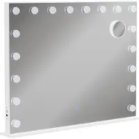 Vicco miroir de maquillage Greta Blanc 80x61cm avec éclairage LED, Model 51270