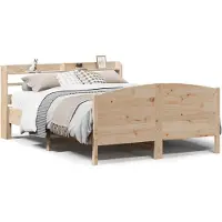 vidaXL Lit en bois massif sans matelas 160x200 cm pin