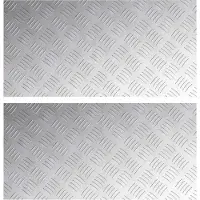 vidaXL Escalier Marche à angle droit 2 pcs Argent 80 x 40 cm Aluminium
