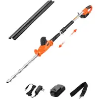Vevor Taille-haie Électrique sans fil sur Perche Extensible 1,9-2,4 m 20 V Batterie 2 A