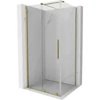 Mexen Velar cabine de douche à enrouler 110 x 80 cm, Transparent, or - 871-110-080-01-50