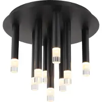Globo Lighting Plafonnier design Ryan 9 lumières noir