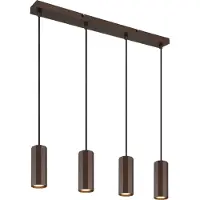 Globo Suspension en bronze James 4 lumières