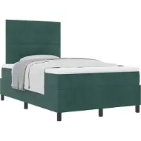 vidaXL Lit boxspring avec matelas vert foncé 120 x 200 cm velours