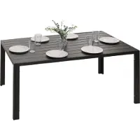 Mendler Table à manger en aluminium -N40