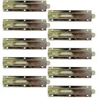 Alberts 835651 : Verrou de porte, avec poignée, sans boucle, galvanisé jaune, 150 x 40 mm, lot de 10