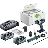 Festool TPC 18/4 I-Basic-Set Perceuse-visseuse à percussion sans fil 18 V 75 Nm Brushless + 2x batterie 8,0 Ah + chargeur rapide + Systainer