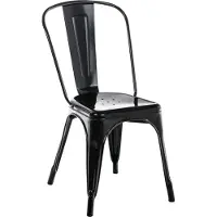CLP Chaise Benedikt en métal, charge maximale 200 kg, empilable, argentée