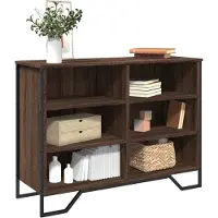 vidaXL Sideboard brun imitation chêne 101x35,5x74,5 cm Matériau dérivé du bois