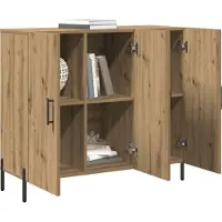 vidaXL Sideboard Chêne Artisan 90 x 34 x 80 cm Bois composite
