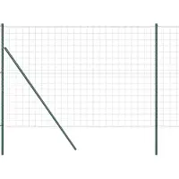 vidaXL Clôture européenne à fixer au sol, 10 x 1,6 m, acier revêtu de PVC